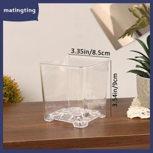 matingting Vuông Trong Suốt Acrylic Chậu Hoa Thoáng Khí Bonsai Nhà Máy Nồi Máy Tính Để Bàn Trang Trí Cho Sân Vườn Phòng Khách Ban Công