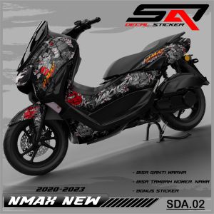 Decal Sticker Custoom Full Body NMAX NEW 2020-2023 Decal Stiker Variasi Motor NMAX NEW SDA.02