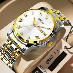 Hot Selling Genuine OLEVS Brand Automatic Quartz Non-Mechanical Watch Waterproof Luminous Mens Bucket Shaped Sports Watch