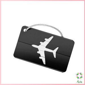 Ayla ป้ายแท็กอลูมิเนียมอัลลอยด์ แท็กติดกระเป๋า พวงกุญแจป้ายชื่อ Luggage Tag