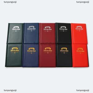 [COD] tunyunguoji สมุดสะสมฟิล์มพีวีซีสำหรับสะสมเหรียญแบบจลน์120กรัมหนัง PU เทียมสำหรับเป็นของขวัญ