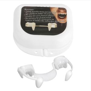【Cod&Hot Sales】Retractable Vampire Teeth Halloween Decoration Dracula Fake Teeth Monster Werewolf Fangs Cosplay Toy