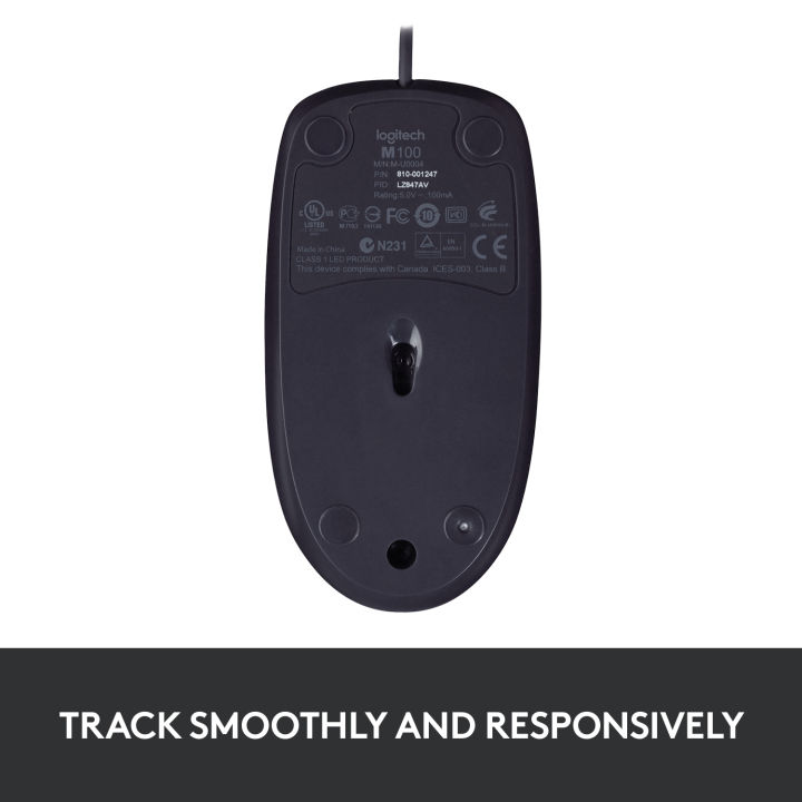 Logitech%20M100r%20Corded%20Mouse%20Graphite%20with%20USB%20Wired,%20Ambidextrous,%20Plug%20and%20Play,%20Optical%20Scroll%20Wheel%20-%20Image%202