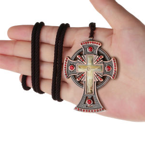 Mặt Dây Chuyền Hình Thánh Giá Jesus Vòng Cổ Dây Bện Kim Cương Giả Trang Sức Cầu Nguyện Rửa Tội Tôn Giáo Cho Các Linh Mục