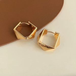 Fashionable Ring Gift 欧美几何立体菱形耳环冷淡风小众轻奢高级感耳扣小众时尚百搭耳钉
