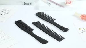 Patelai 3 Pcs Wide Tooth Detangling Hair Comb Set Carbon Fiber Anti Static Heat Resistant Combs No Snag Curly Straight Long Hair Women Hair Styling Black