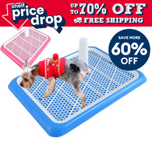 Dog Pee Pad Holder Potty Tray Portable Dog Litter Box Toilet Training for Small Medium Large Pet Puppy Indoor Outdoor Non-Slip Leak Proof Puppy Potty Tray
