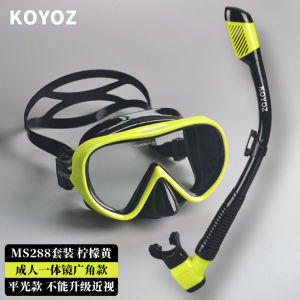 Diving  Snorkeling Three Pieces Equipment Full Dry Breathing Tube Device Suit  and Children Swimming  Myopia Anti-Fog