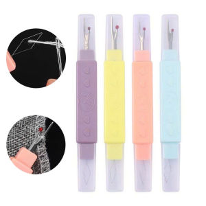 Dụng cụ xỏ kim và tháo chỉ rọc rạch khuyết 2 trong 1 có nắp đậy tiện lợi