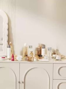 Makeup Organizer Skincare Holder Bathroom Counter Organizer Storage Cosmetic Display Cases Teen Girl Gifts Trendy Stuff Make up Organizers