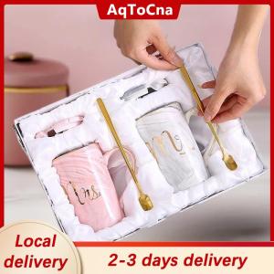[COD] AqToCna Ship within 24 hours Mr And Mrs Coffee Mugs Creative Couples Ceramic Cups Wedding Gifts For Newlyweds Cup Set Perfect Gift-Set For Engagement