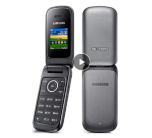 โทรศัพท์มือถือ Samsung แบบพับได้ E1190นิ้วแท็บเล็ตสองซิม1.43 MAh 800 GSM ของแท้ใหม่