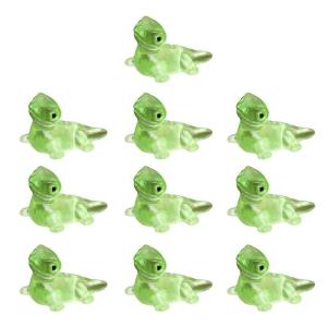 10Pcs Mini Glowing in Dark Lizards Miniature Statue Resins Animal Figures Ornaments for DIY Garden Landscape Decorations