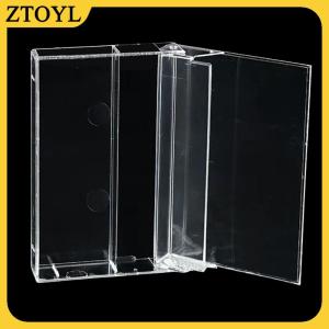 ZTOYL 1 cái hộp Băng Cassette hộp đựng trong suốt Hộp Băng trống ghi âm từ tính hộp chống bụi