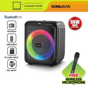 SonicGear Audiox PRO 600HD Portable Bluetooth Speaker with Phone Docking | Free Wireless Mic