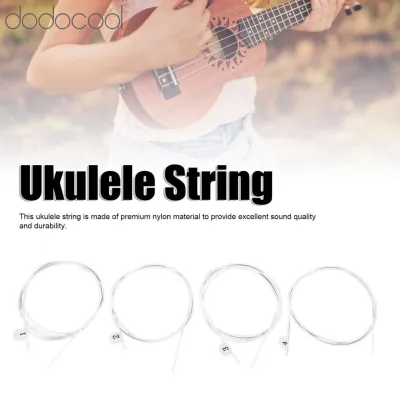 Dodocool Ukulele String Replacement Ukulele String Kit Simple Installation Standard Design Good Sound Quality Nylon Durable 4Pcs for Music