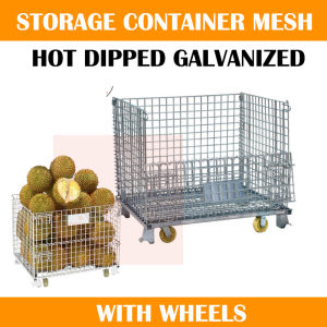 STORAGE CAGE WITH WHEELS AND WITHOUT WHEELS / HEAVY DUTY STORAGE CAGE / GROCERY STORAGE CAGE/ METAL STORAGE CAGE /PALLET CAGES WIRE STEEL CAGES / FOLDABLE METAL STORAGE CAGE50x50 OPENING