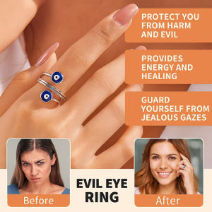 Adjustable Open Devils Eye Fashion Personalized Ring Blue Eye Ring Ring