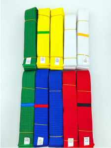 Martial Arts MMA Protective  ITF INTERNATIONAL TAEKWON‑DO FEDERATION Belt Yellow Green White Blue Red Junior Intermediate Advanced Customized Processing 1.6-3.6m