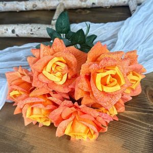 COOLSOOL 7 Heads Artificial Rose Flower Multicolor Photo Props Faux Flower Creative DIY Accessories Floral Arrangement Home Decoration