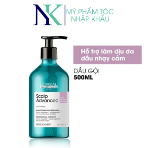DẦU GỘI CHĂM SÓC DA ĐẦU NHẠY CẢM LOREAL SCALP ADVANCED 500ML