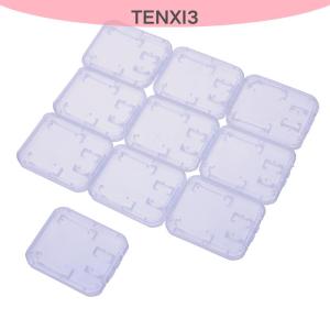 ซื้อ 1 ชิ้นลด 10 บาท 10pcs CLEAR Plastic Memory Card Case Micro SD TF Card Storage BOX Protection