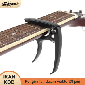 KAWES Guitar Capo LGL-06 Clamp Aluminium Alloy Metal Wood Grain Quick Change Key Acoustic Capo Aksesoris Gitar Gantungan Gitar Akustik Kapo