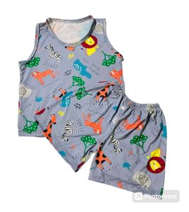 SAFARI PRINT DESIGN TERNO SANDO AND SHORT (1yr old up to 13yrs old)