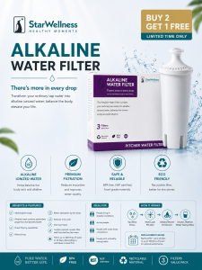 Alkaline water pitcher filter