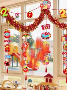 2026 Horse Year CNY Hanging Garland Set Indoor New Year Decoration with LED Light Strip