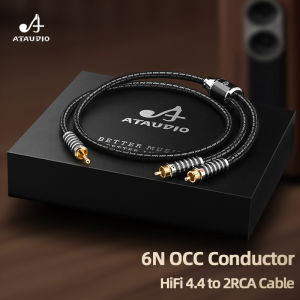 Dây Âm thanh Hi-Fi OCC Mạ Bạc 4.4mm sang 2RCA Dây Chia Y 2.5mm/4.4mm sang RCA Cao Cấp cho Khuếch đại và Tai nghe Cân bằng.