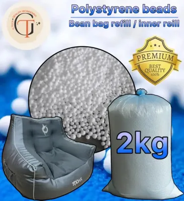 [READY STOCK] 2KG Premium Bean Bag Refill Beads Polystyrene Beads @ Biji Kabus biji putih Isi @ 保丽龙颗粒 懒人豆袋沙发粒