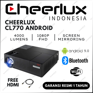 CHEERLUX INDONESIA | Proyektor Cheerlux CL770 Android Wifi Bluetooth 4000 Lumens 1080P Full HD