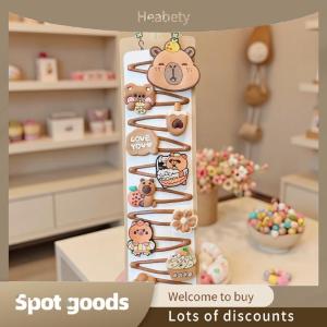 Heabety Fashion 10pcs Cute Capybara Mini Hairpin Girl Women Hair Clips Headwear Hair Clip Side Bangs Clip Headdress Kids Hair Accessories