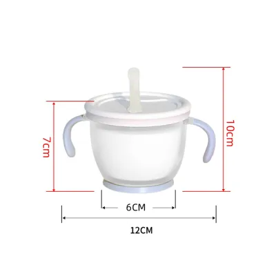 New Baby Training Cup Silicone Sippy Cup Free BPA Baby Water Bottle Baby Drinking Cup with Straw Learning Cup