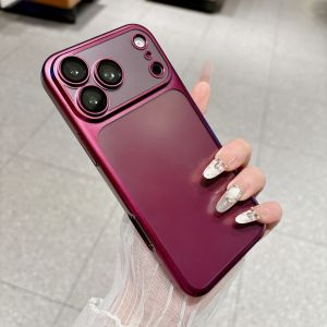 Ultra Slim Luxury Plating Matte Case for iPhone 17 16 15 14 13 12 18 Pro Max Plus Camera Lens Protector Frosted Shockproof Cover