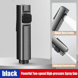 【Free dual-angle valve】JOCBO 5 in 1 Black Bidet Spray Set with 1.5m Holder Handheld Bidet Sprayer Set Press Type Spray Gun For Bathroom Toilet Kitchen Bidet Heavy Duty Spray Gun Set Handheld Shower Head Sets with Holder
