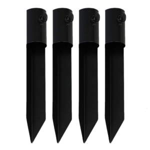 4pcs Iron Torchs Stand Stakes Corrosion Resistant Garden Stakes Outdoor Light Stakes set for Garden light & Umbrellas