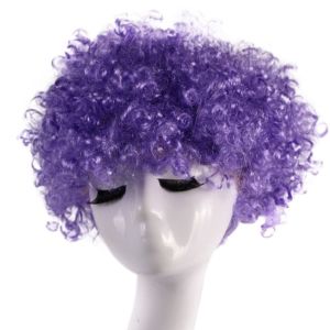 VGMJ Rainbow Football Fans Wigs Funny Wig Synthetic Wigs Afro Curly Clown Wigs Disco Decoration Clown Props Halloween Cosplay Hairs Kids
