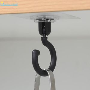 Self-adhesive Wall Hanging Hook Ceiling Strong Traceless Ceiling Hook 360° Rotating Hook Coat Hook