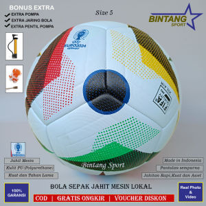Bola Sepak EURO 2024 Jahit Mesin Lokal Kualitas Terbaik