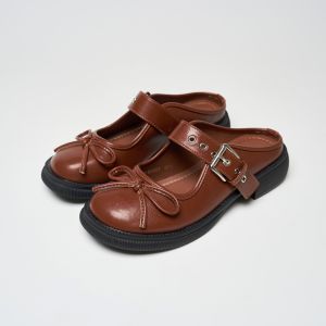 MellowCo รองเท้าแมรี่เจนเปิดส้น Mary Jane Mules รุ่น Tulip Sheen M3-B5007