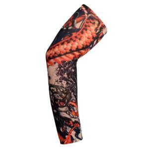 GOXBERK Breathable Cycling Arm Sleeve Cycling Gloves UV Protection Sun Protection Cover Ice Silk Arm Sleeve High Elasticity Flower Arm Tattoo Sleeve Men/Women