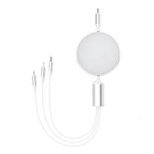 Adjustable 3 in 1 USB C Cable 100W Fast Charges Triple Head Charges Data Transfer Cord for Smartphones Tablets & Laptops