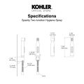 KOHLER Spacity Handheld Spray / Bidet Spray K-29152T. 