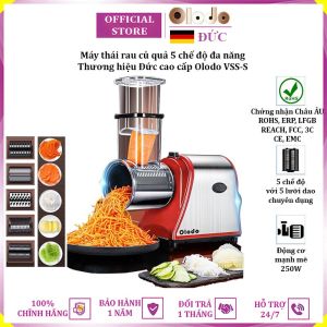 Máy thái bào rau củ quả đa năng 5 chế độ thương hiệu Olodo VSS-S - Công suất: 250W - Hàng Chính Hãng (Bảo hành 12 tháng)