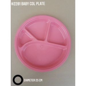 FU Plastic reusable 4 compartment dinner plate party canteen childrens dinner plate