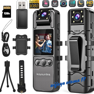 COD KIRIM CEPAT SPANN Body Cam Mini Camera Rotating Lens Night Vision Full HD 1080P - H82