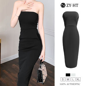 ZY.HT EraVogue เดรสผู้หญิง เดรสสีดำ เดรสสีขาว เดรสรัดรูป เดรสไปงานแต่ง เดรสเกาะอก เดรสทำงาน เดรสออกงาน เดรสเซ็กซี่ เดรสเกาหลี ชุดออกงาน 5185