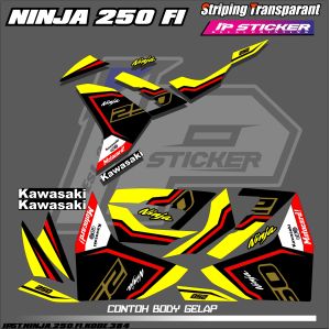 NINJA 250 FI (COD) STIKER STRIPING MOTOR KAWASAKI NINJA 250 FI - STIKER LIST GRAFIK SIMPLE WARNA VARIASI DESAIN RACING HOLOGRAM DAN TRANSPARAN BISA COD IP.KODE-384